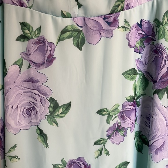 Flutter Sleeve Tea Length Dress 16W - Picture 3 of 5